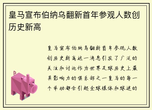 皇马宣布伯纳乌翻新首年参观人数创历史新高